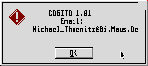 Bild: Der Info-Dialog von Cogito