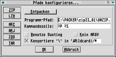 Bild: Der Dialog Pfade konfigurieren...