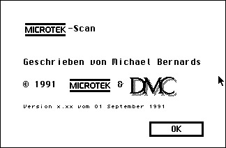 Infodialog von Microtek-Scan