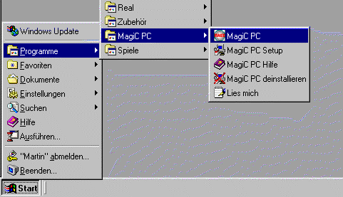 MagiC PC im Windows-Startmen&uuml;